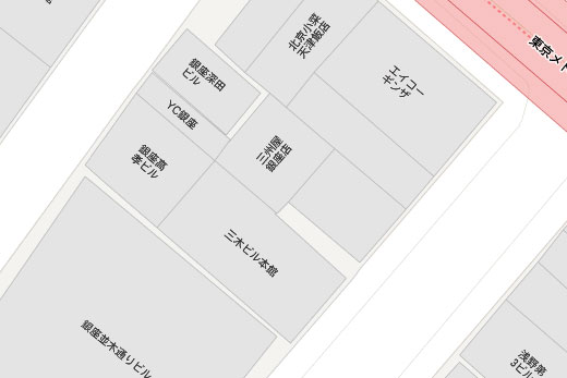 「三州屋　銀座店」拡大マップ