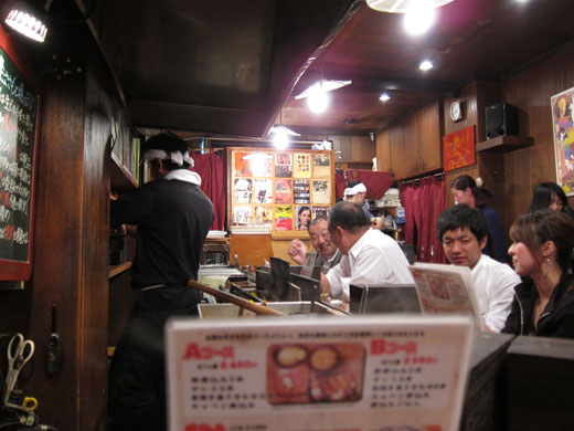 「銀座ささもと」カウンター