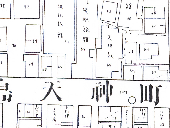 湯島天神・鳥居前通り火保図（昭和9年）