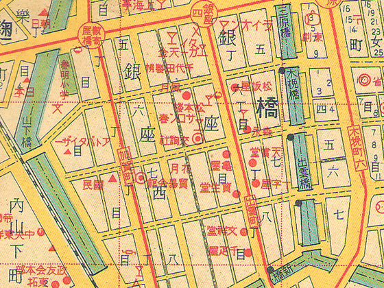 戦前の銀座地図