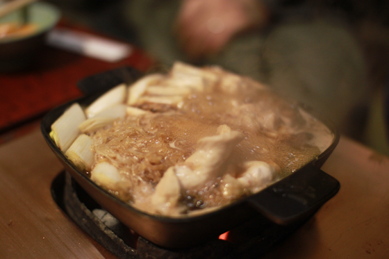 「ぼたん」鳥すきやき（煮上がり）