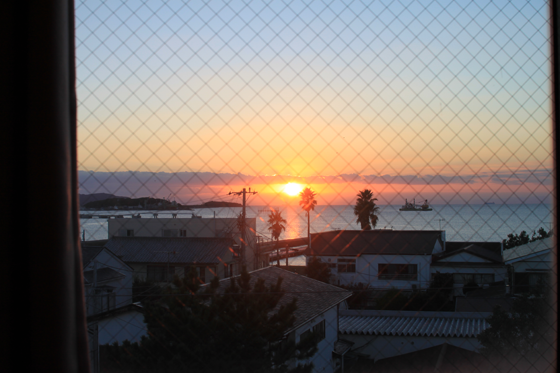 館山・ホテルからの夕焼け