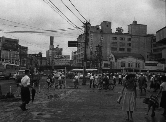 道玄坂方面から見た渋谷駅（昭和30年代）