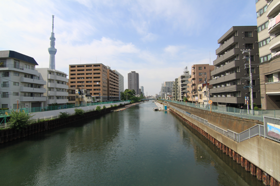 天神橋からの横十間川